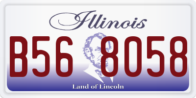 IL license plate B568058