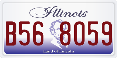IL license plate B568059