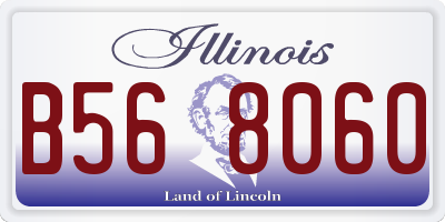 IL license plate B568060