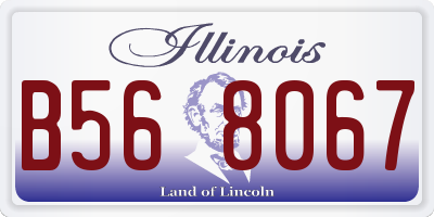 IL license plate B568067