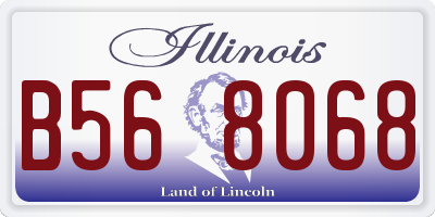 IL license plate B568068