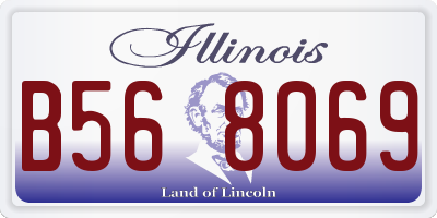 IL license plate B568069