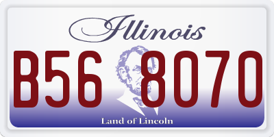 IL license plate B568070