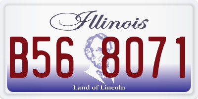 IL license plate B568071