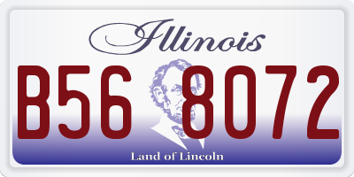 IL license plate B568072
