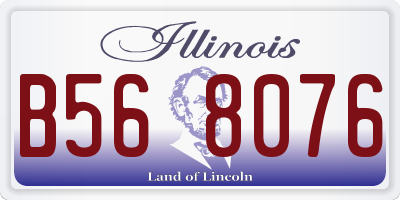 IL license plate B568076
