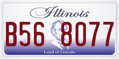 IL license plate B568077