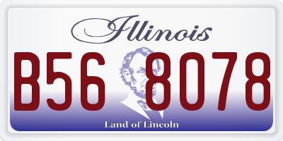 IL license plate B568078