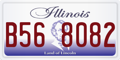 IL license plate B568082