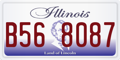 IL license plate B568087