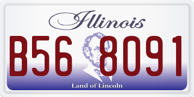 IL license plate B568091
