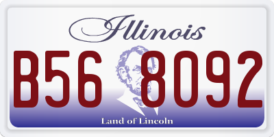 IL license plate B568092