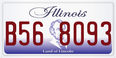 IL license plate B568093