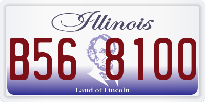 IL license plate B568100