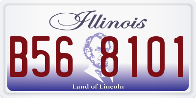 IL license plate B568101
