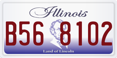IL license plate B568102