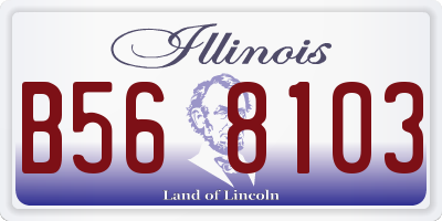 IL license plate B568103