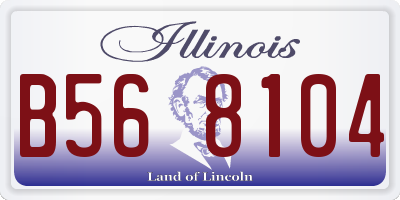 IL license plate B568104