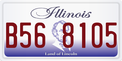 IL license plate B568105