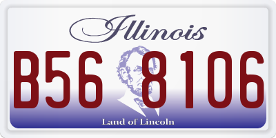 IL license plate B568106