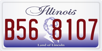 IL license plate B568107