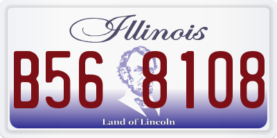 IL license plate B568108