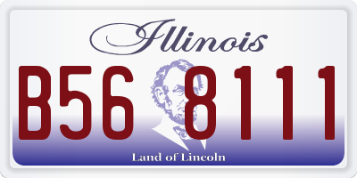 IL license plate B568111