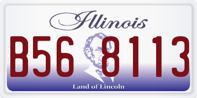 IL license plate B568113