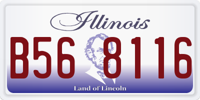 IL license plate B568116