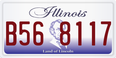 IL license plate B568117