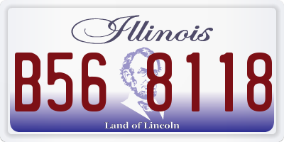 IL license plate B568118