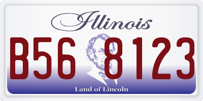 IL license plate B568123