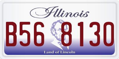 IL license plate B568130