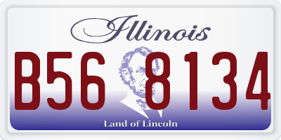 IL license plate B568134