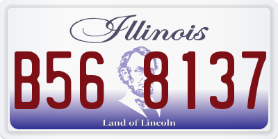IL license plate B568137