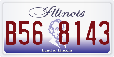 IL license plate B568143