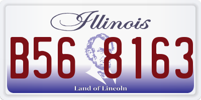 IL license plate B568163
