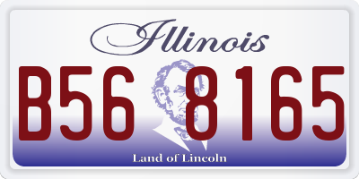 IL license plate B568165