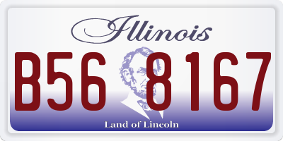 IL license plate B568167