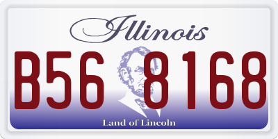 IL license plate B568168