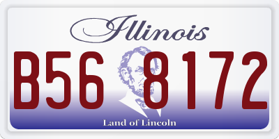 IL license plate B568172