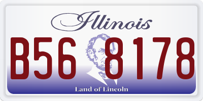IL license plate B568178