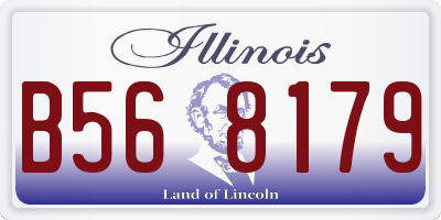 IL license plate B568179
