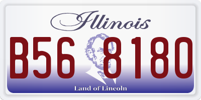 IL license plate B568180