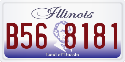 IL license plate B568181