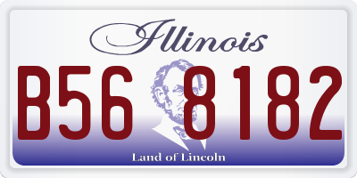 IL license plate B568182