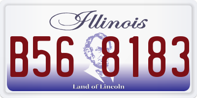 IL license plate B568183