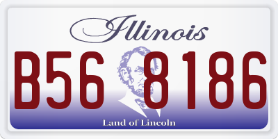 IL license plate B568186