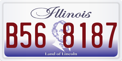 IL license plate B568187