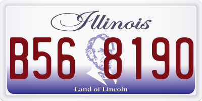IL license plate B568190